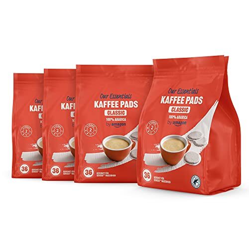 Kaffeepads Classic 100% Arabica 4×36 Stück, Geeignet für Senseo Maschinen, Mittlere Röstung